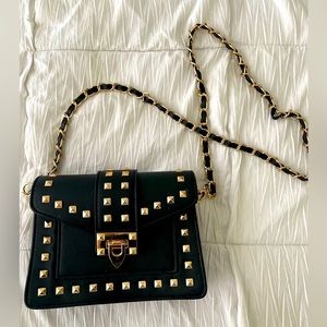MW Most Wanted Gold Studded Crossbody Bag